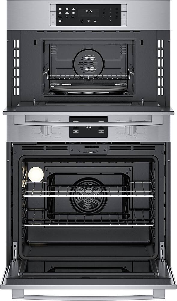 Alt View 14. Bosch - 500 Series 30" Built-In Electric Convection Wall Oven with Built-In Microwave - Stainless steel.