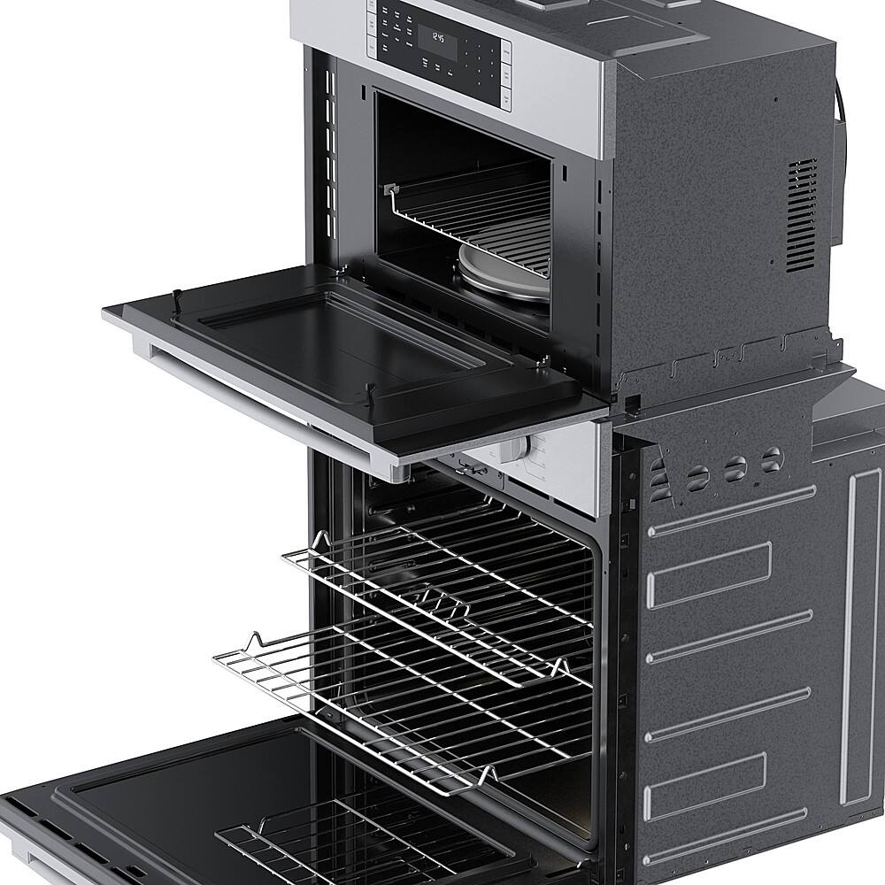 Alt View 2. Bosch - 500 Series 30" Built-In Electric Convection Wall Oven with Built-In Microwave - Stainless steel.