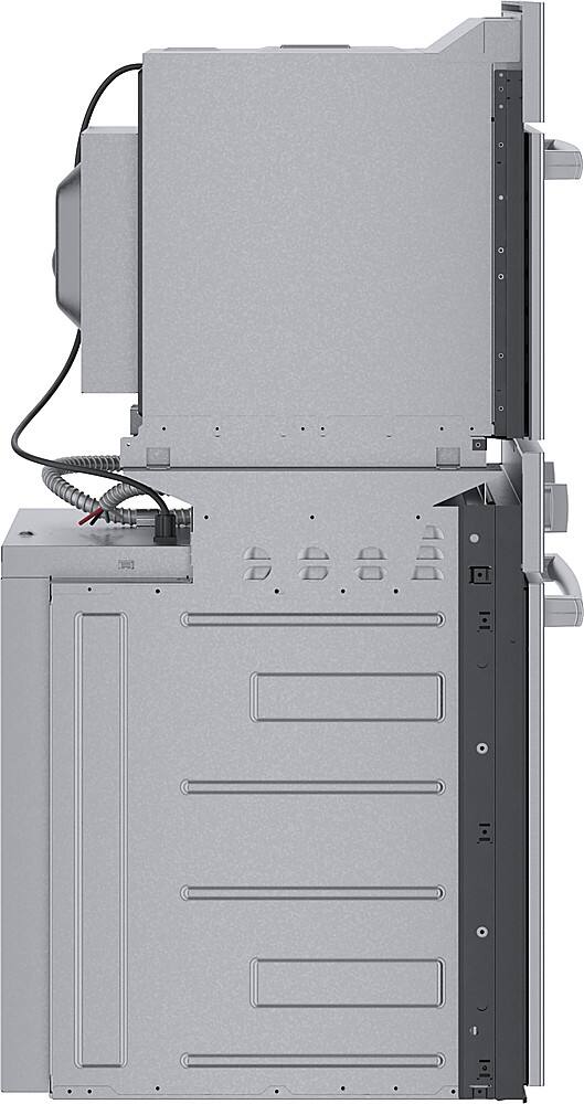 Left. Bosch - 500 Series 30" Built-In Electric Convection Wall Oven with Built-In Microwave - Stainless steel.