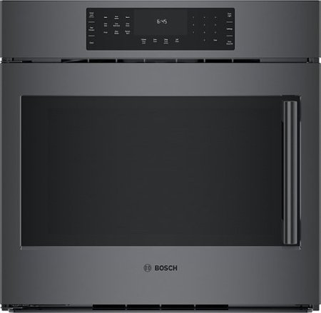 Bosch - 800 Series 30" Built-In Single Electric Convection Wall Oven - Black Stainless Steel
