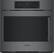 Front. Bosch - 800 Series 30" Built-In Single Electric Convection Wall Oven - Black stainless steel.