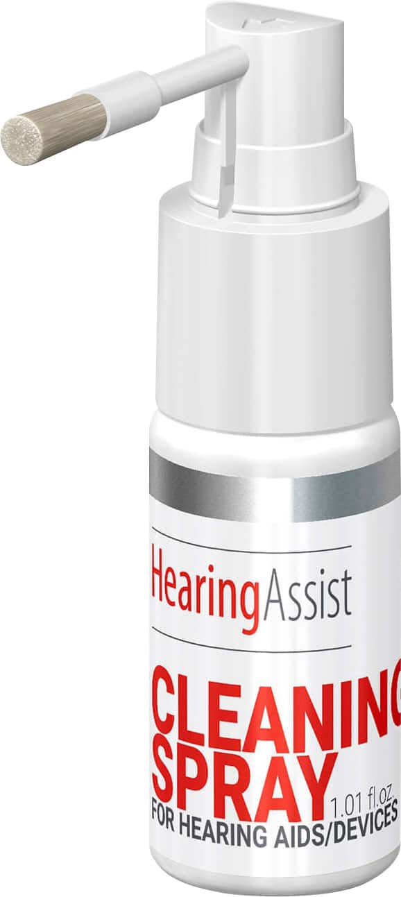 Left. Hearing Assist - Cleaning Spray for Hearing Aids, 1.01 fl oz - White.