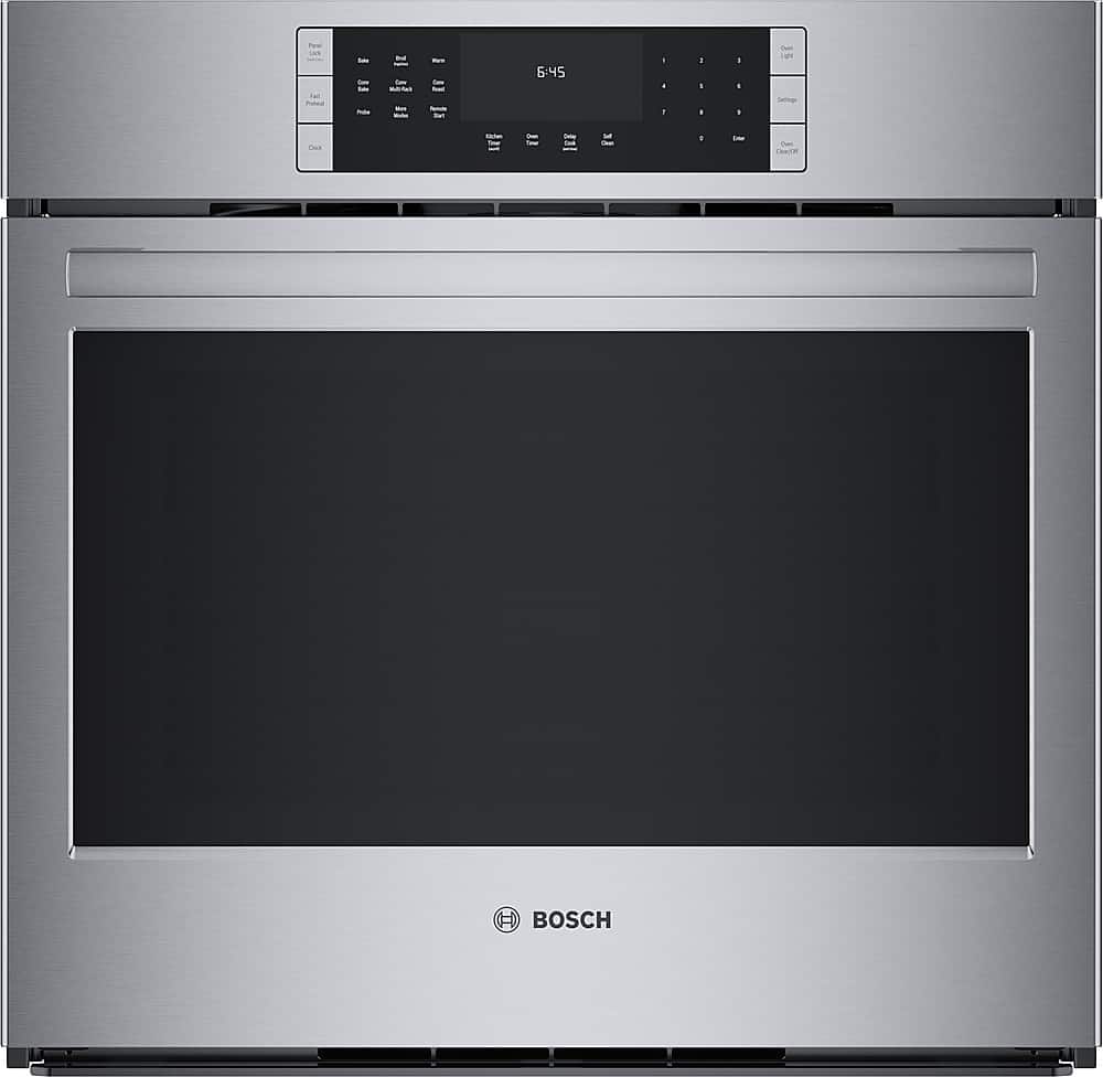 Bosch - 800 Series 30" 4.6 Cu. Ft. Built-In Single Electric True Convection Wall Oven - Stainless Steel