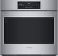 Bosch - 800 Series 30" 4.6 Cu. Ft. Built-In Single Electric Smart Wall Oven with True Convection - Stainless Steel