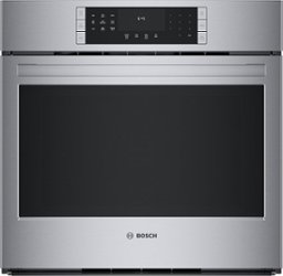 Bosch - 800 Series 30" Built-In Single Electric Convection Wall Oven - Stainless steel - Front_Zoom