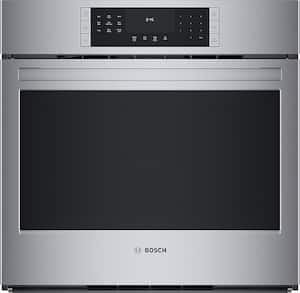 Bosch - 800 Series 30" 4.6 Cu. Ft. Built-In Single Electric True Convection Wall Oven - Stainless Steel