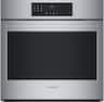 Bosch - 800 Series 30" 4.6 Cu. Ft. Built-In Single Electric Smart Wall Oven with True Convection - Stainless Steel
