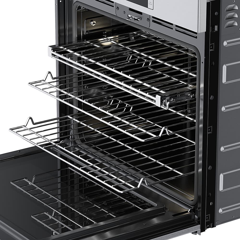 Alt View 12. Bosch - 800 Series 30" Built-In Single Electric Convection Wall Oven - Stainless Steel.