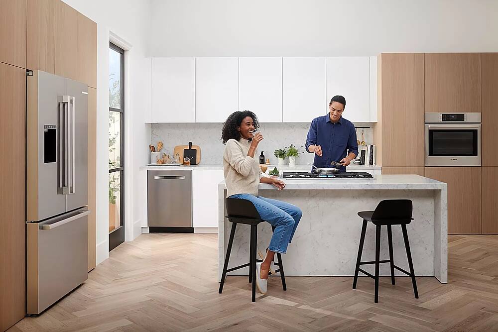 Alt View 20. Bosch - 800 Series 30" Built-In Single Electric Convection Wall Oven - Stainless Steel.