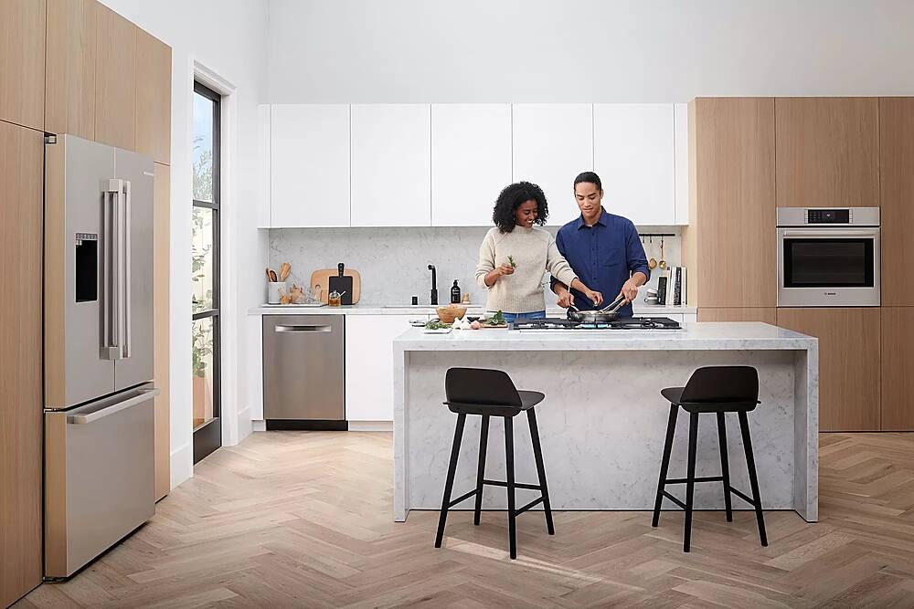 Alt View 21. Bosch - 800 Series 30" Built-In Single Electric Convection Wall Oven - Stainless Steel.