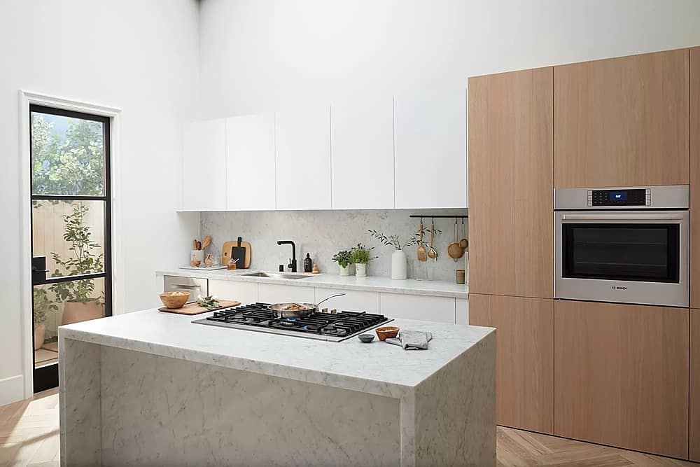 Alt View 26. Bosch - 800 Series 30" Built-In Single Electric Convection Wall Oven - Stainless Steel.