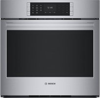Bosch - Benchmark Series 30" Built-In Single Electric Convection Wall Oven - Stainless steel - Front_Zoom
