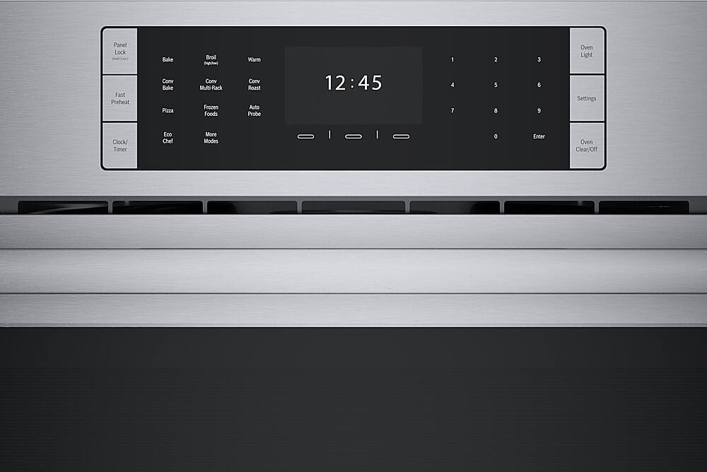 Alt View 11. Bosch - Benchmark Series 30" Built-In Single Electric Convection Wall Oven - Stainless Steel.