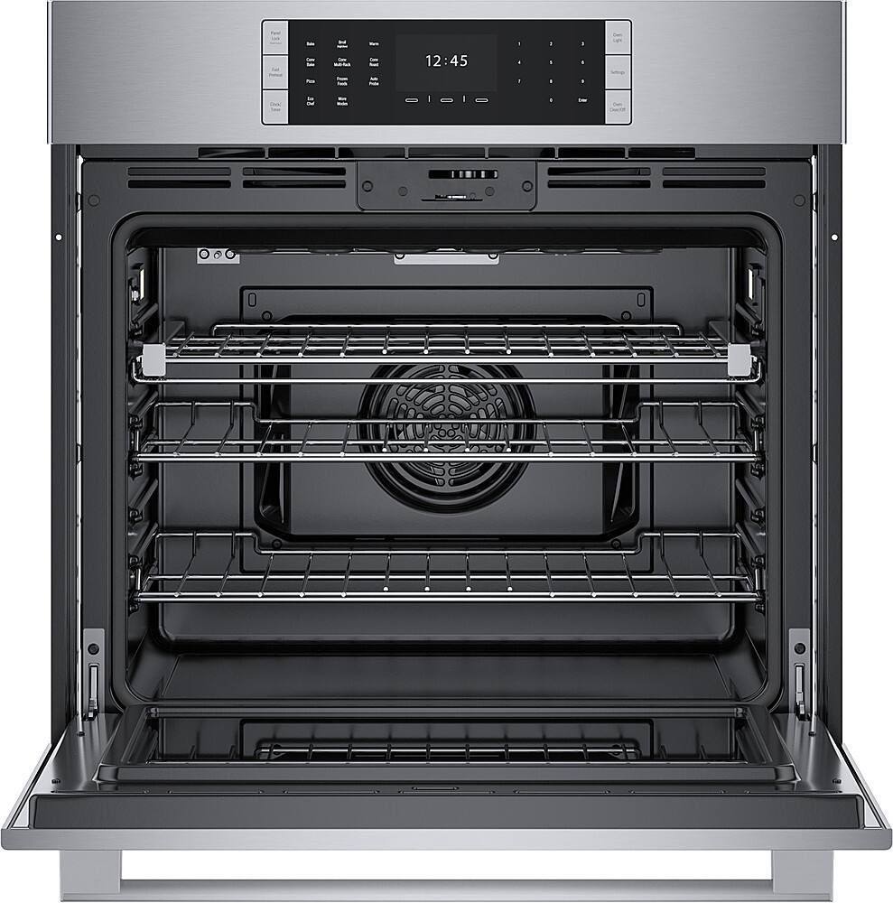 Alt View 14. Bosch - Benchmark Series 30" Built-In Single Electric Convection Wall Oven - Stainless Steel.