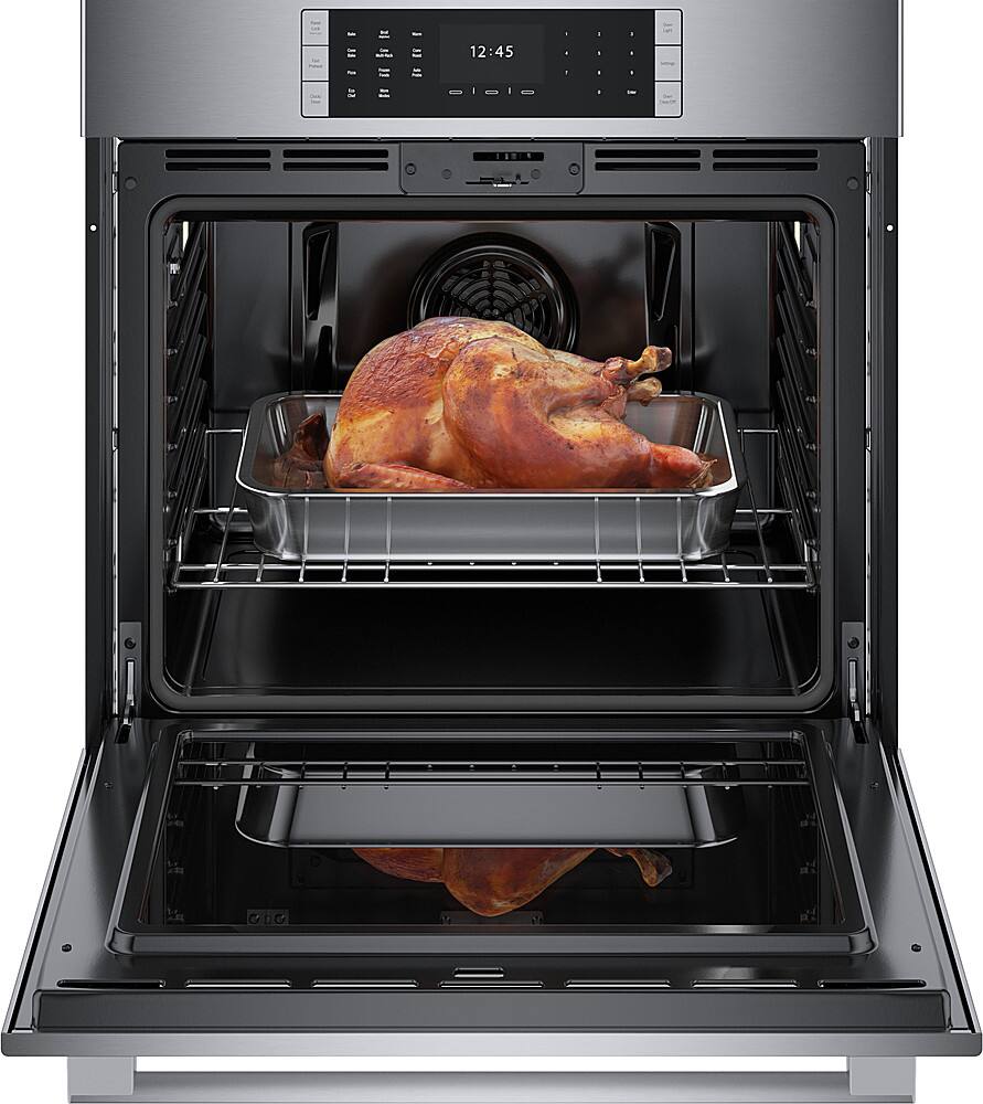 Alt View 15. Bosch - Benchmark Series 30" Built-In Single Electric Convection Wall Oven - Stainless Steel.