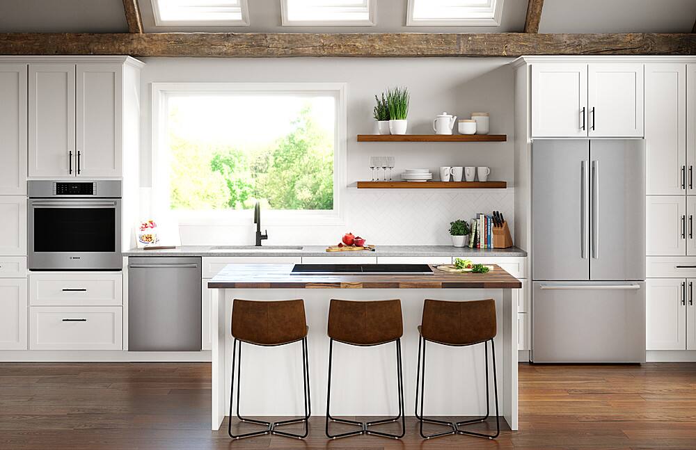 Alt View 18. Bosch - Benchmark Series 30" Built-In Single Electric Convection Wall Oven - Stainless Steel.