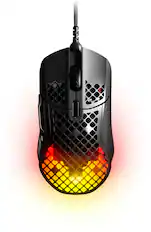 Front. SteelSeries - Aerox 5 Ultra Lightweight Honeycomb Water Resistant Wired RGB Optical Gaming Mouse With 9 Programmable Buttons - Black.