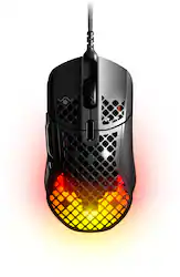 SteelSeries - Aerox 5 Ultra Lightweight Honeycomb Water Resistant Wired RGB Optical Gaming Mouse With 9 Programmable Buttons - Wired - Black - Front_Zoom