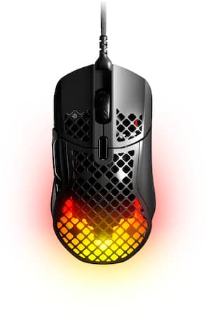 SteelSeries - Aerox 5 Ultra Lightweight Honeycomb Water Resistant Wired RGB Optical Gaming Mouse With 9 Programmable Buttons - Wired - Black