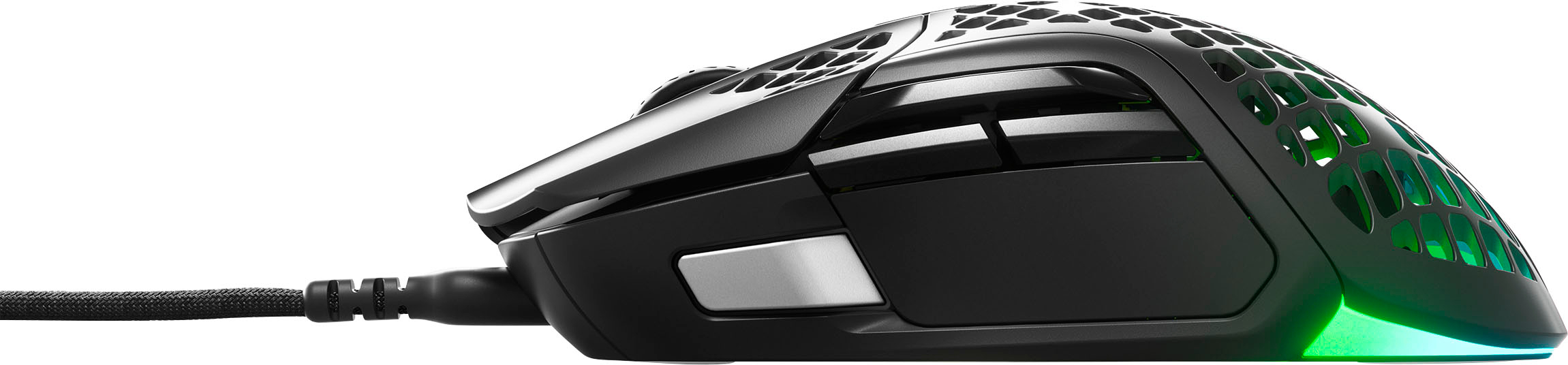 Left View: SteelSeries - Aerox 5 Lightweight Wired Optical Gaming Mouse With 9 Programmble Buttons - Black