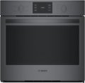 Front Zoom. Bosch - 500 Series 30" Built-In Single Electric Convection Wall Oven - Black Stainless Steel.