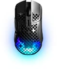 Front. SteelSeries - Aerox 5 Ultra Lightweight Honeycomb Water Resistant Wireless RGB Optical Gaming Mouse With 9 Programmable Buttons - Black.