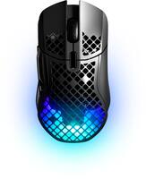 SteelSeries - Aerox 5 Ultra Lightweight Honeycomb Water Resistant Wireless RGB Optical Gaming Mouse With 9 Programmable Buttons - Black - Front_Zoom