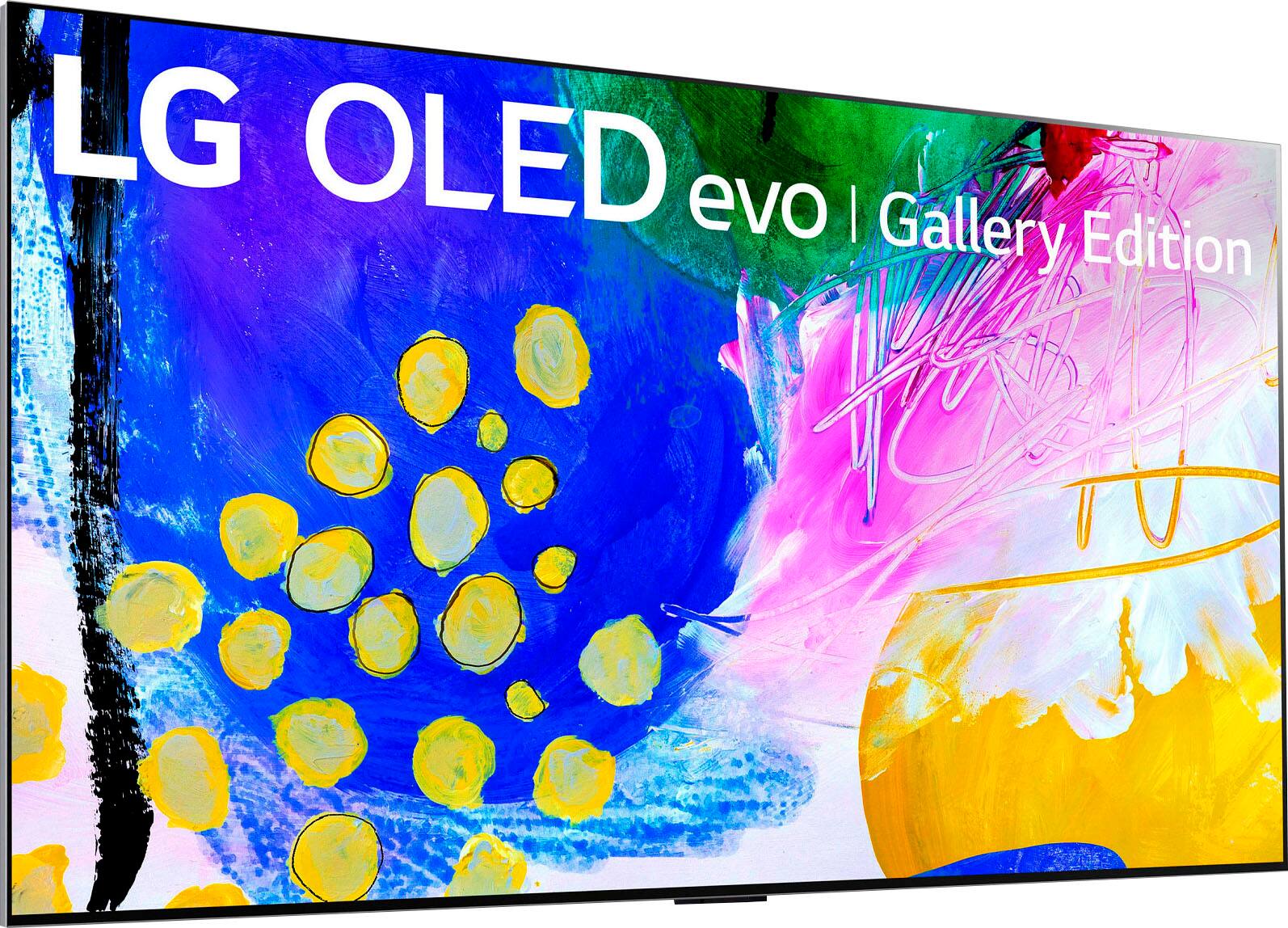 Left. LG - 83" Class G2 Series OLED evo 4K UHD Smart webOS TV with Gallery Design - Silver.