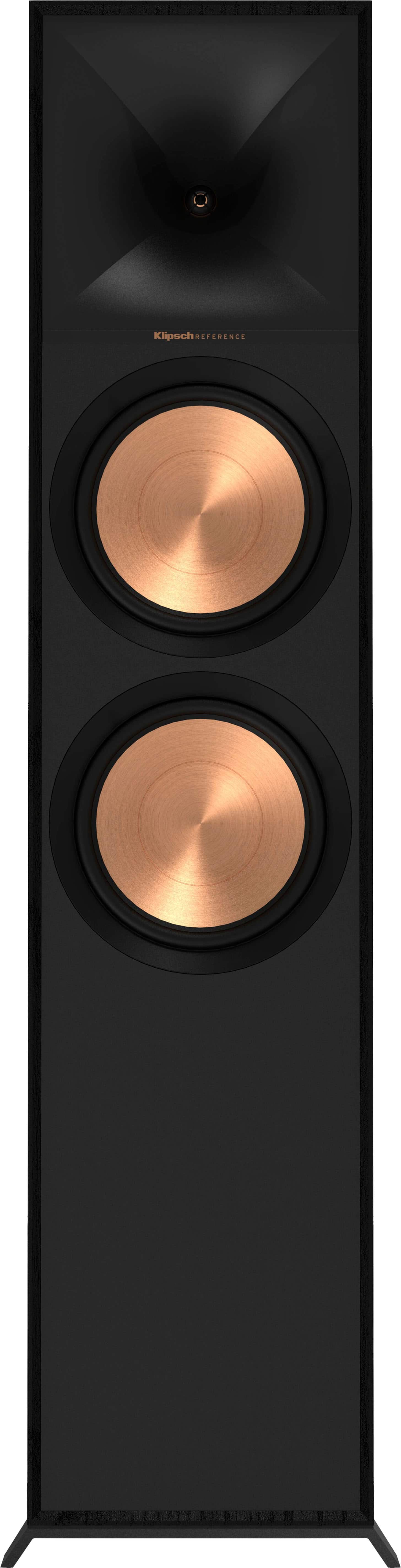 Front. Klipsch - Reference 800 Series Dual 8" 600-Watt Passive 2-Way Floor Standing Speaker (Each) - black.
