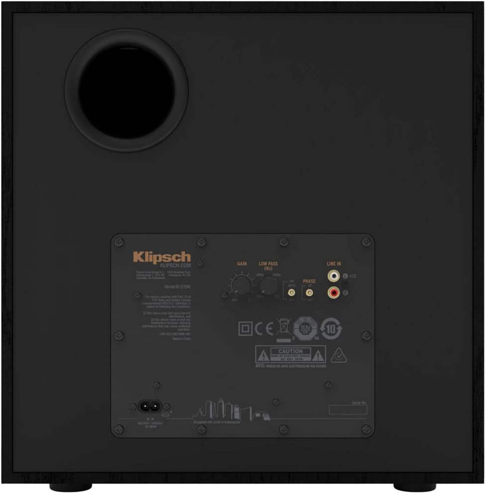 Back. Klipsch - Reference Series 12" 400W Powered Subwoofer - Black.
