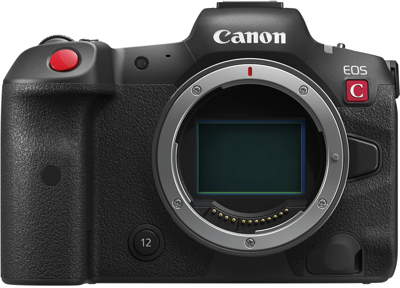 Back View: Canon - EOS R5 C  8K Video Mirrorless Cinema Camera with RF 24-105mm f/4 L IS USM Lens - Black