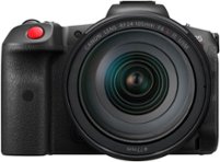 Canon - EOS R5 C  8K Video Mirrorless Cinema Camera with RF 24-105mm f/4 L IS USM Lens - Black - Front_Zoom