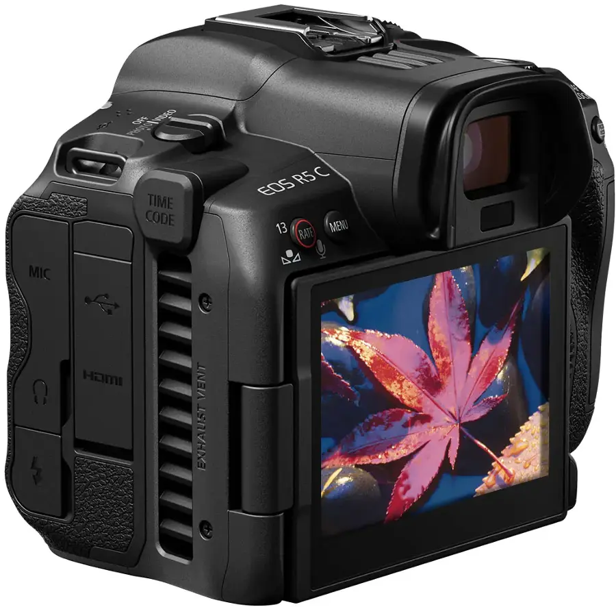 Alt View 13. Canon - EOS R5 C  8K Video Mirrorless Cinema Camera with RF 24-105mm f/4 L IS USM Lens - Black.