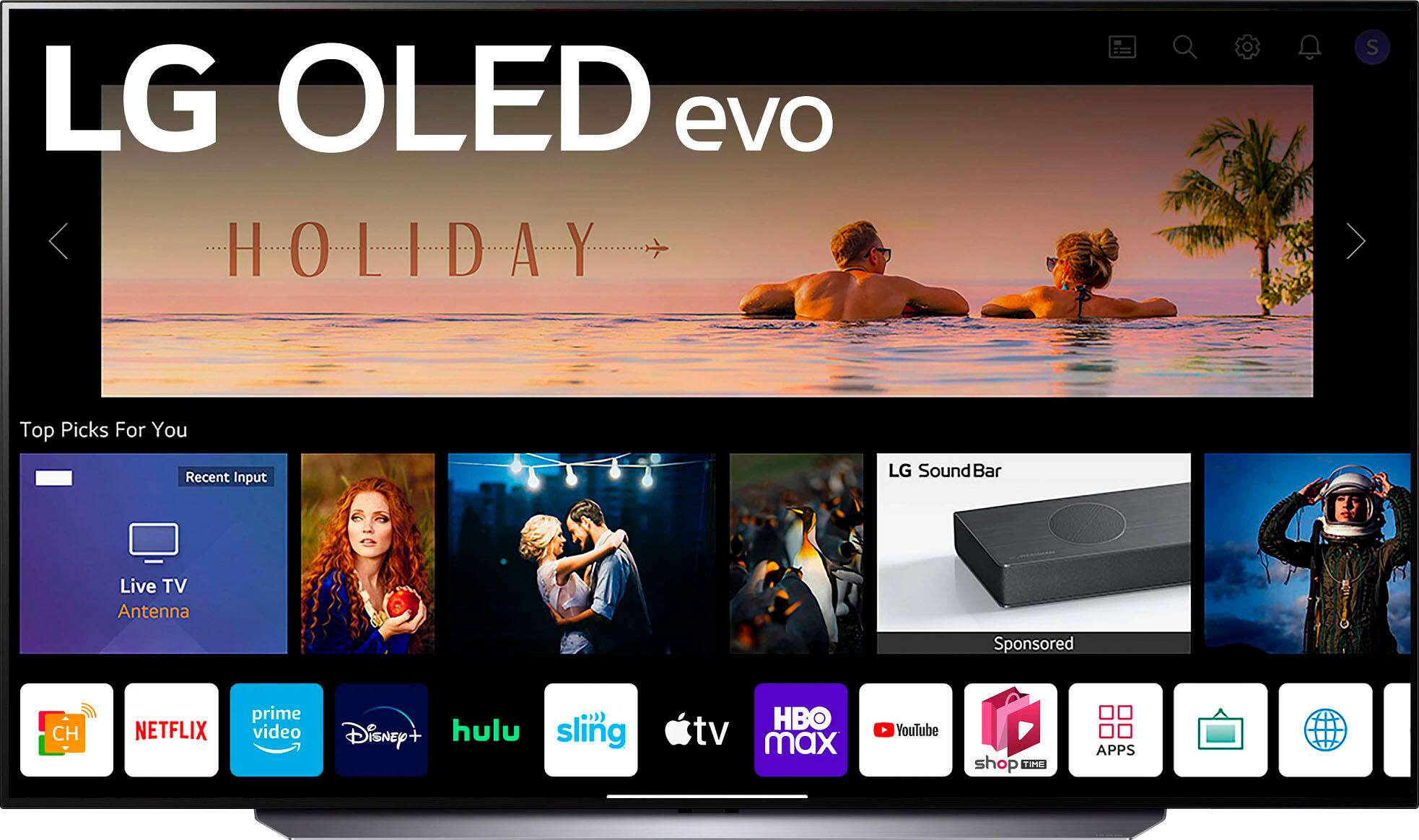 Angle. LG - 83" Class C2 Series OLED evo 4K  UHD Smart webOS TV - Dark Silver.
