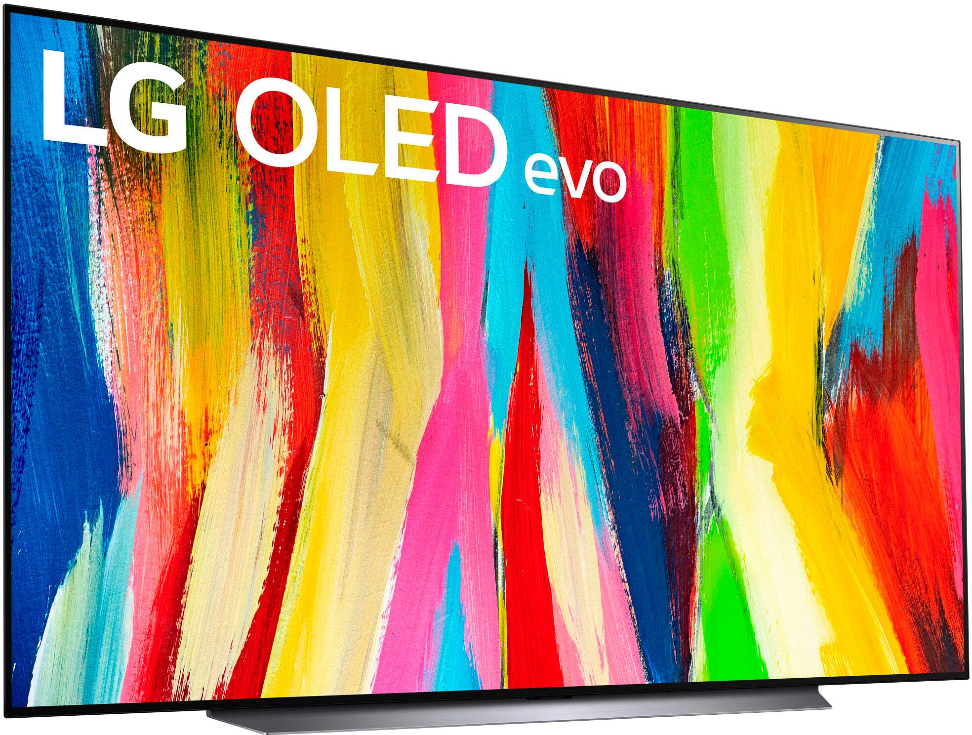 Left. LG - 83" Class C2 Series OLED evo 4K  UHD Smart webOS TV - Dark Silver.