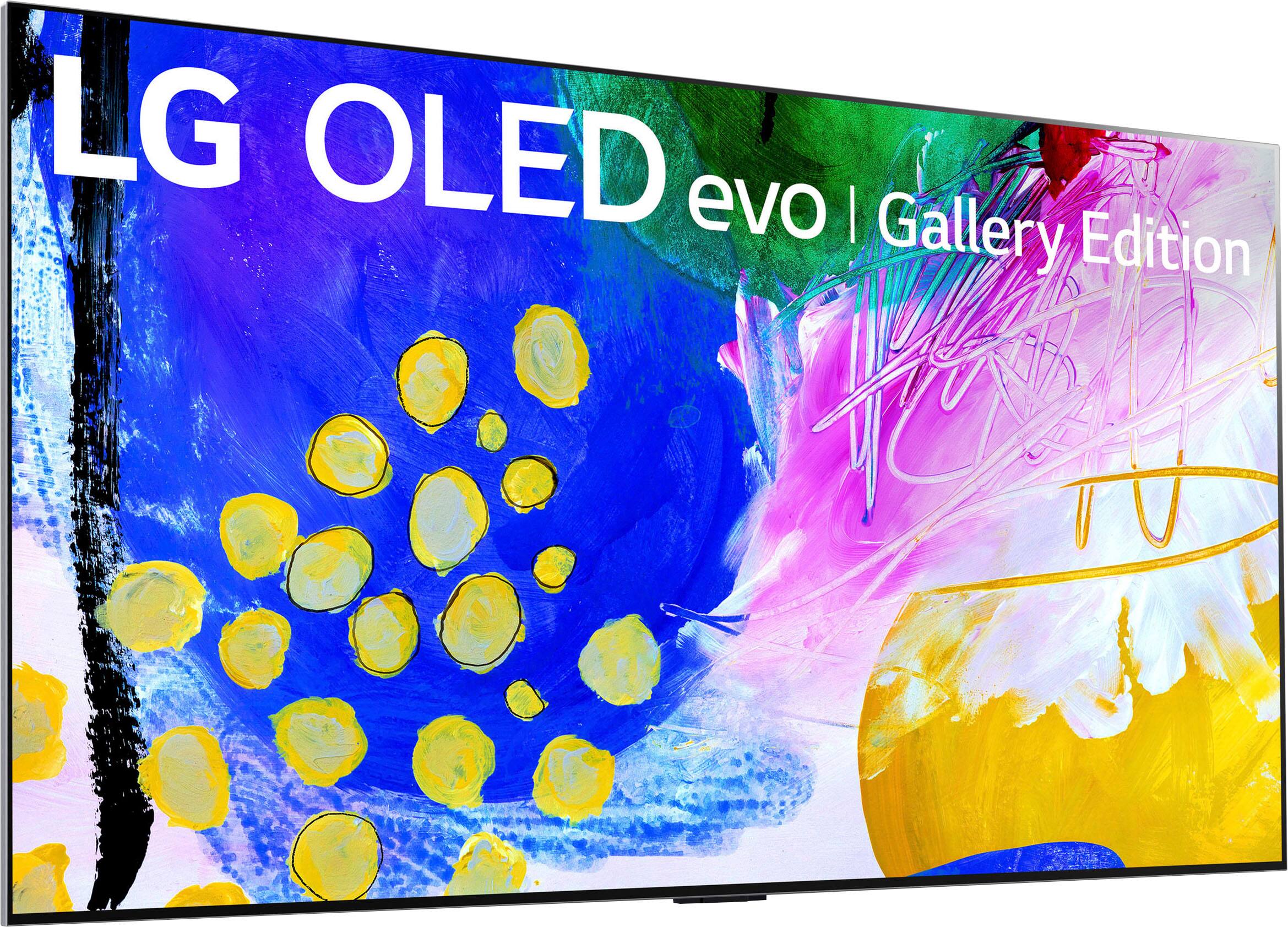 Left. LG - 65" Class G2 Series OLED evo 4K UHD Smart webOS TV with Gallery Design - Silver.