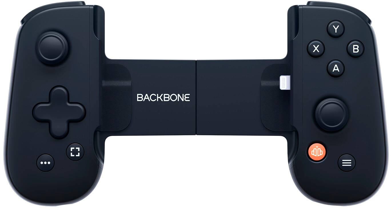 Angle. Backbone - One (Lightning) - Mobile Gaming Controller for iPhone - [Includes 1 Month Xbox Game Pass Ultimate] - Black.