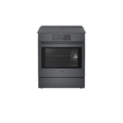 Bosch - 800 Series 4.6 cu. ft. Slide-In Electric Induction Range with Self-Cleaning - Black Stainless Steel - Front_Zoom