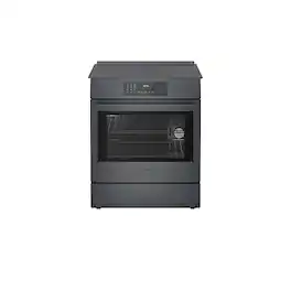 Bosch - 800 Series 4.6 cu. ft. Slide-In Electric Induction Range with Self-Cleaning - Black Stainless Steel