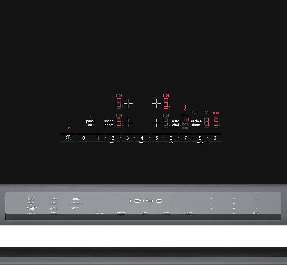 Alt View 11. Bosch - 800 Series 4.6 cu. ft. Slide-In Electric Induction Range with Self-Cleaning - Black Stainless Steel.