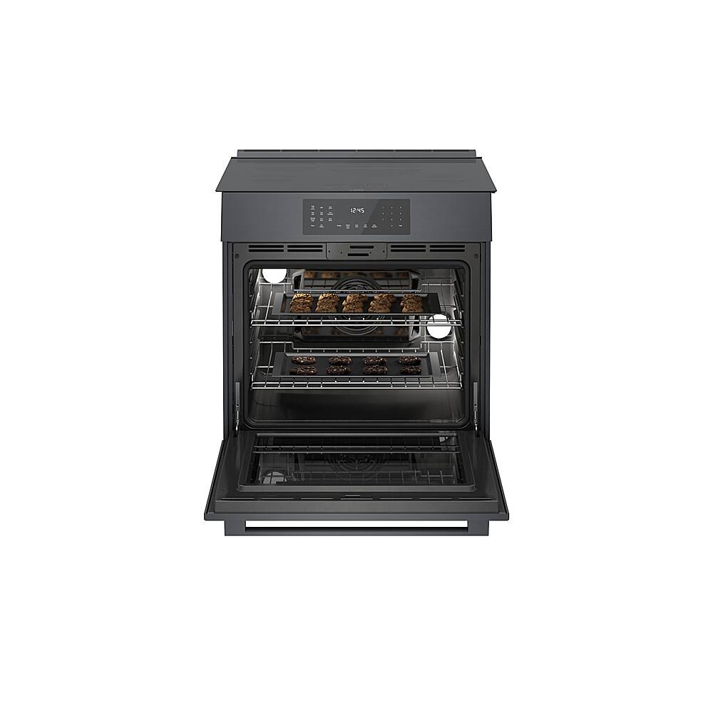 Alt View 14. Bosch - 800 Series 4.6 cu. ft. Slide-In Electric Induction Range with Self-Cleaning - Black Stainless Steel.