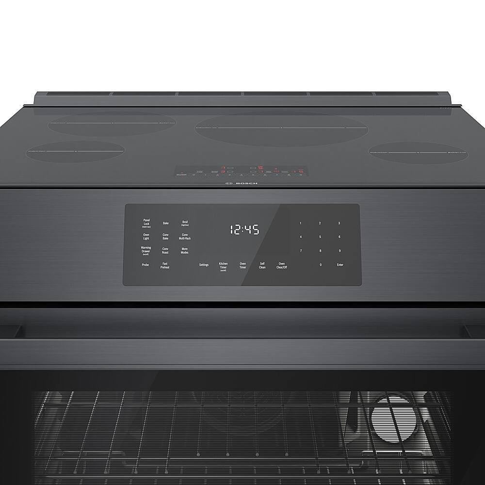 Alt View 13. Bosch - 800 Series 4.6 cu. ft. Slide-In Electric Induction Range with Self-Cleaning - Black Stainless Steel.