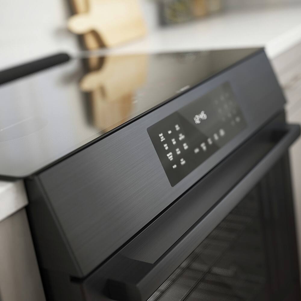 Alt View 17. Bosch - 800 Series 4.6 cu. ft. Slide-In Electric Induction Range with Self-Cleaning - Black Stainless Steel.