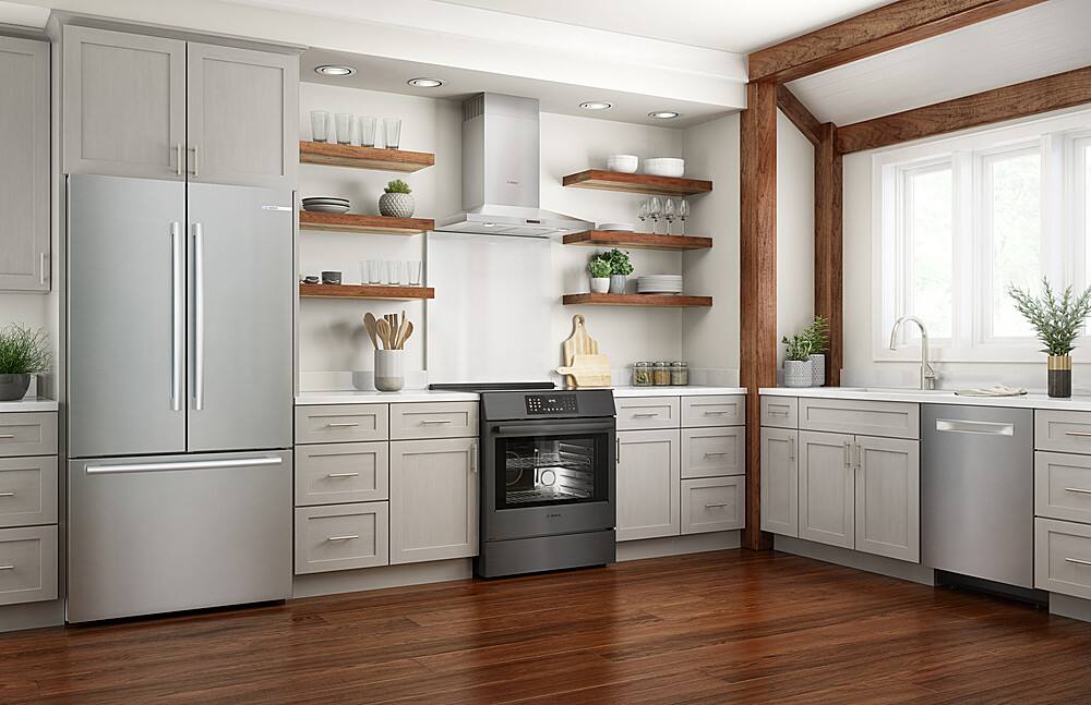 Alt View 19. Bosch - 800 Series 4.6 cu. ft. Slide-In Electric Induction Range with Self-Cleaning - Black Stainless Steel.