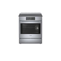 Bosch - 800 Series 4.6 cu. ft. Slide-In Electric Induction Range with Self-Cleaning - Stainless steel - Front_Zoom