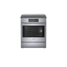 Front. Bosch - 800 Series 4.6 cu. ft. Slide-In Electric Induction Range with Self-Cleaning - Stainless Steel.