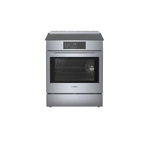 Bosch - 800 Series 4.6 cu. ft. Slide-In Electric Induction Range with Self-Cleaning - Stainless Steel