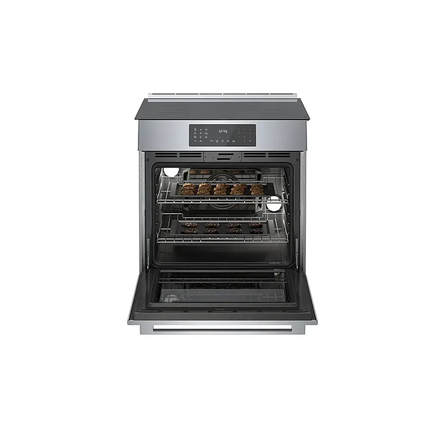 Alt View 14. Bosch - 800 Series 4.6 cu. ft. Slide-In Electric Induction Range with Self-Cleaning - Stainless Steel.