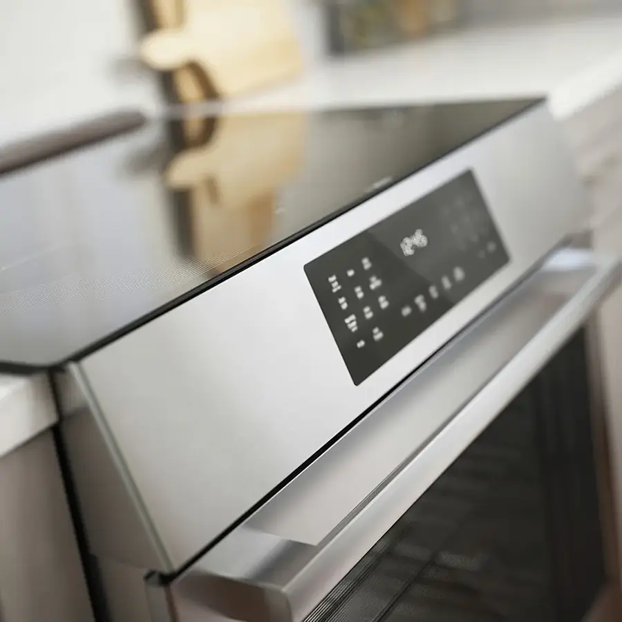 Alt View 13. Bosch - 800 Series 4.6 cu. ft. Slide-In Electric Induction Range with Self-Cleaning - Stainless Steel.
