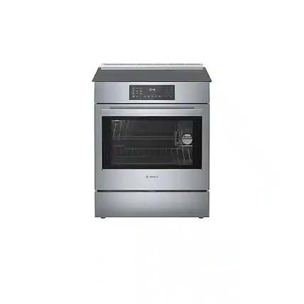 Front. Bosch - Benchmark Series 4.6 cu. ft. Slide-In Electric Induction Range with Self-Cleaning - Stainless Steel.